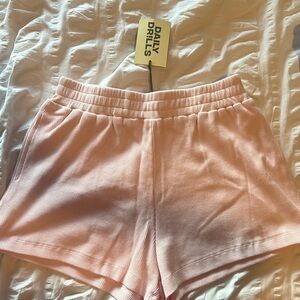 NWT Daily Drills Cupid (baby pink) thermal shorts
